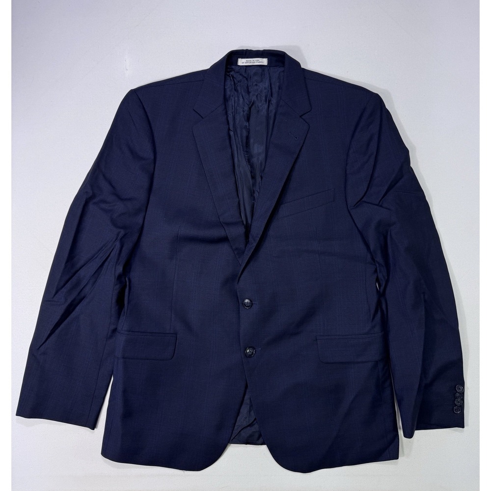 Joseph Abboud Tollegno 1900 Wool Blazer Sport Coat 44R Extreme Slim Black Blue